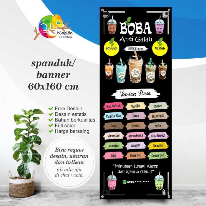 Contoh desain spanduk minuman