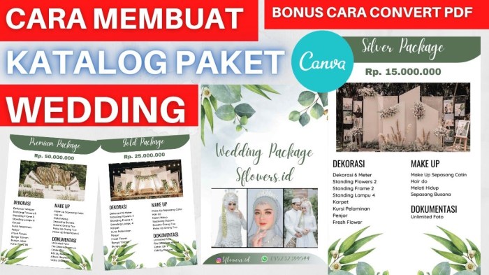 Contoh desain price list wedding