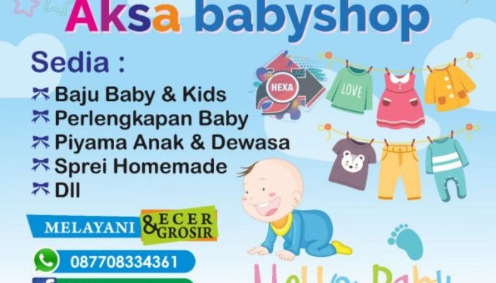 Contoh desain banner baby shop