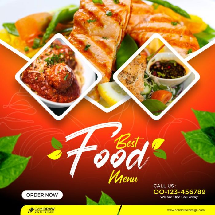 Contoh desain banner menu makanan