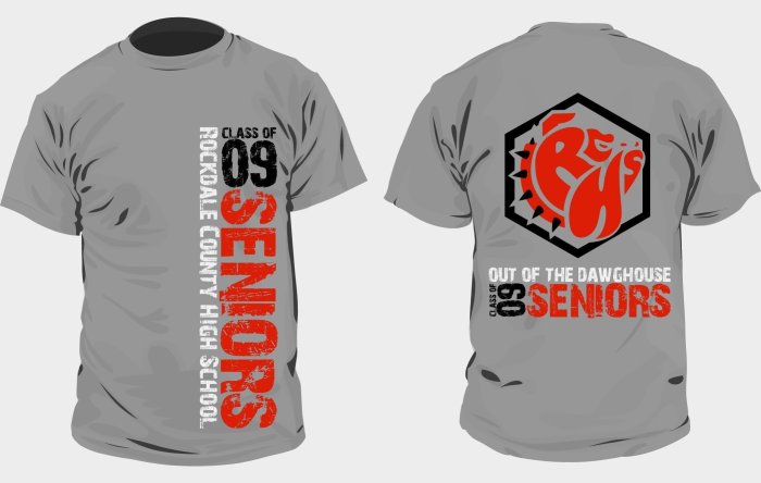 Contoh desain kaos kelas keren depan belakang